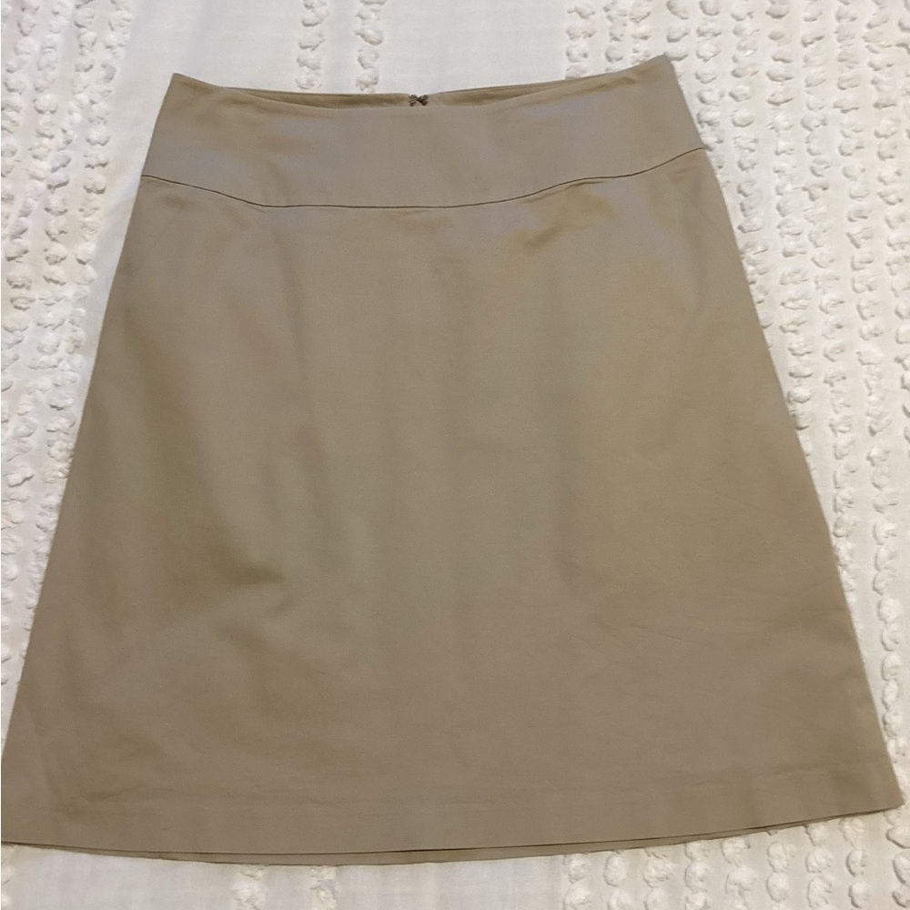Banana Republic lined stretch cotton knee length skirt